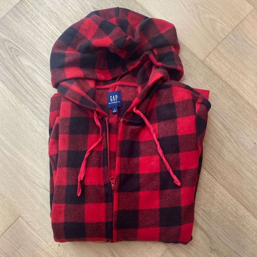 GAP Maternity Fleece Zip-Up Onesie